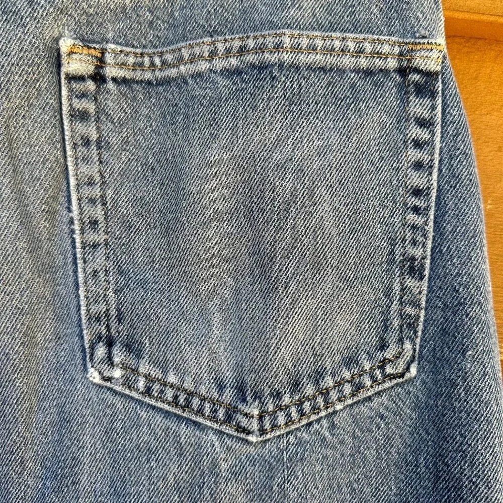 Vintage Wrangler Destroyed Worked In Blue Jeans Size 36